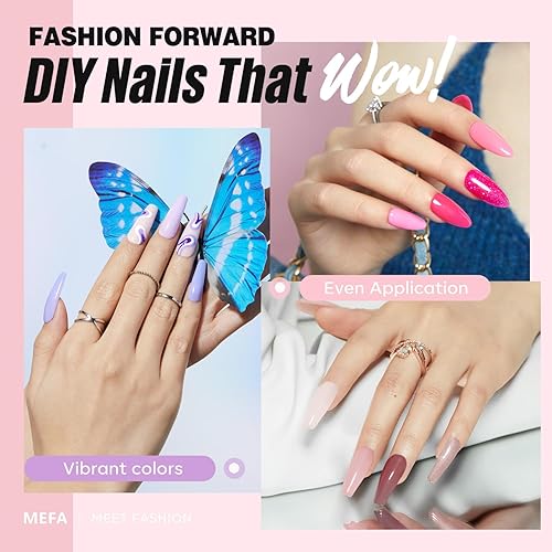 Miniatura 3 de MEFA Juego de esmaltes de uñas de gel de Navidad, edición limitada, 6 colores burdeos, rojo y verde oscuro, esmalte de gel con purpurina, esmalte de