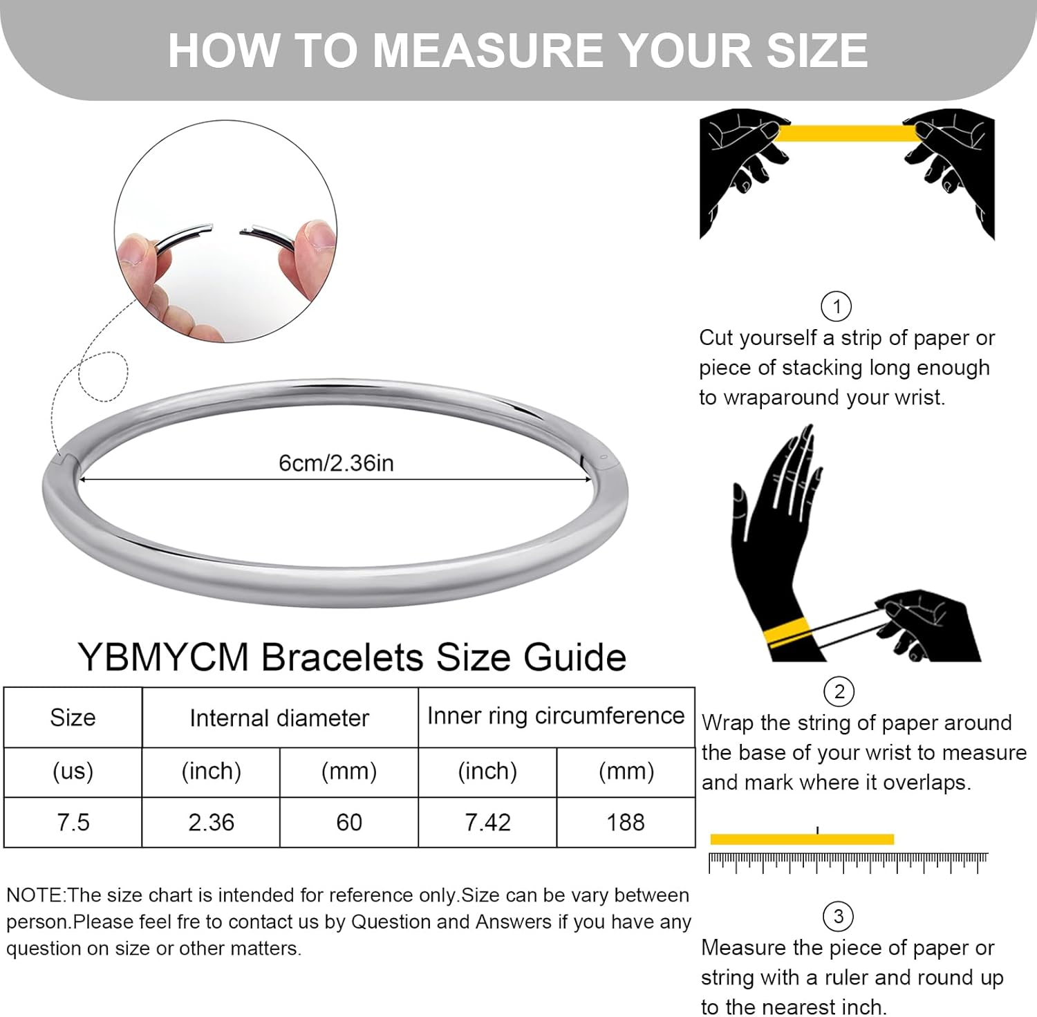 YBMYCM 3 Pack Gold-plated Bangle Bracelet for Women Classic Lightweight Stacking Stainless Steel Bracelet 18K Gold-plated Open Bangles Gift Jewelry - Image 6