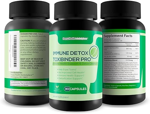 Miniatura 4 de Immune Detox Toxibinder Pro - Suplemento de desintoxicación y apoyo inmunológico - Ayuda a expulsar toxinas - Limpieza de desintoxicación natural -