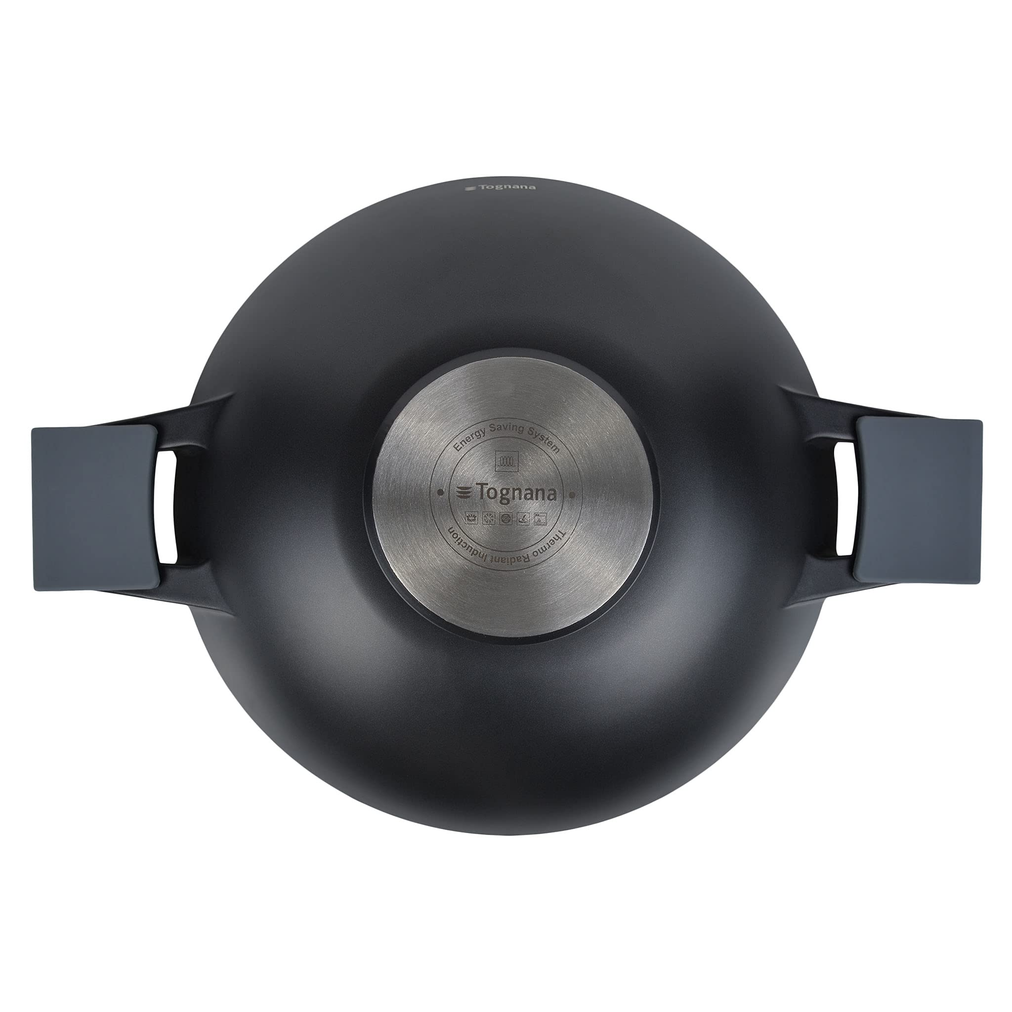 Tognana Ambiziosa Wok 2 Manici 32cm con Coperchio Aroma e Presine in silicone