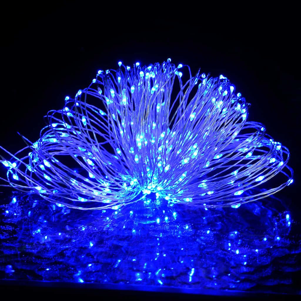 HaoChrymec Catena luminosa con filo in rame 400 LED a 8 modalità, blu, 40 m