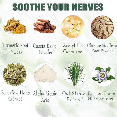 Miniatura 3 de BareStep Neuropatía Píldoras - Neuro-Support, ayuda a mantener la salud nerviosa y fomenta la comodidad sensorial de forma natural, componentes