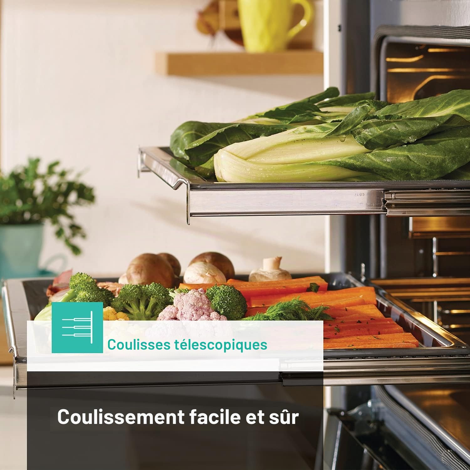 Gorenje Set Four & Plaque - 77L - ExtraSteam - AirFry - PizzaMode - PerfectGrill - Inox