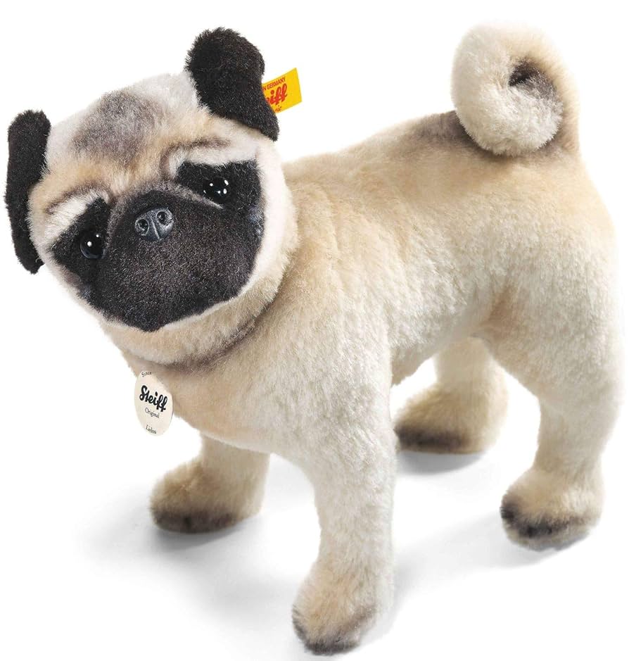STEIFF パグ 犬のぬいぐるみ タグ付き 約30cm Amazon.co.jp: シュタイフ(steiff) パグのリエルー ホワイト