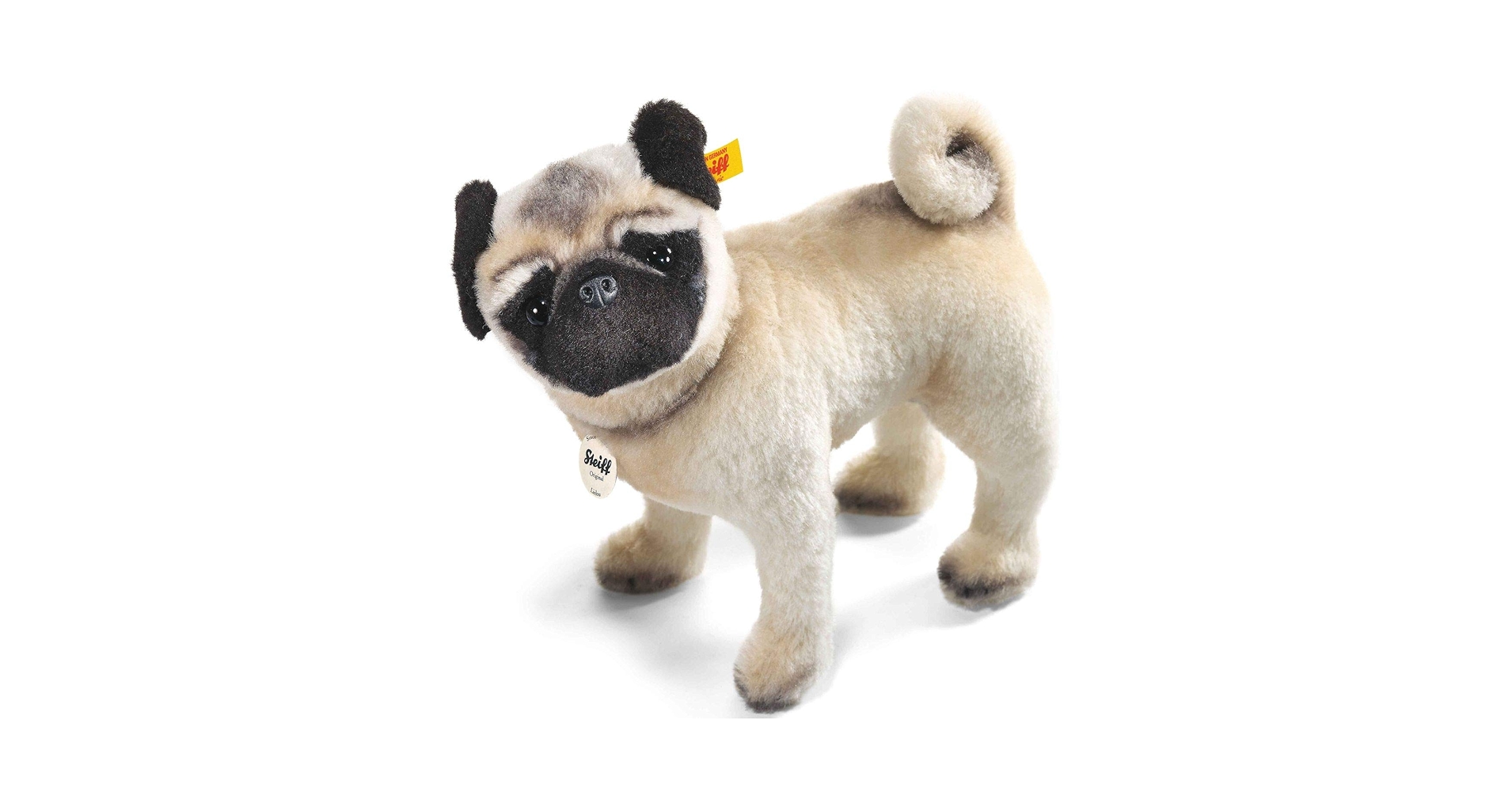 STEIFF パグ 犬のぬいぐるみ タグ付き 約30cm STEIFF パグ 犬のぬいぐるみ タグ付き 約30cm