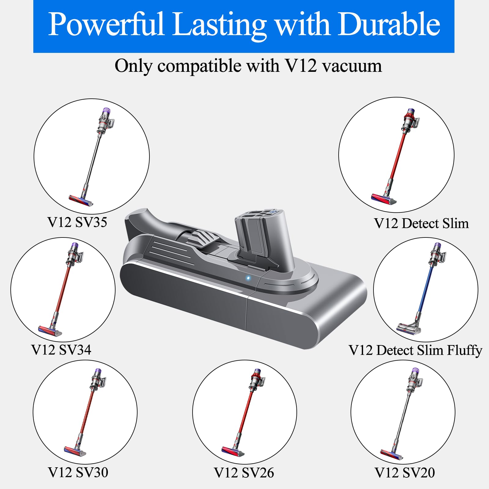 Amazon.com: Upgraded V12 Battery Replacement for Dyson V12