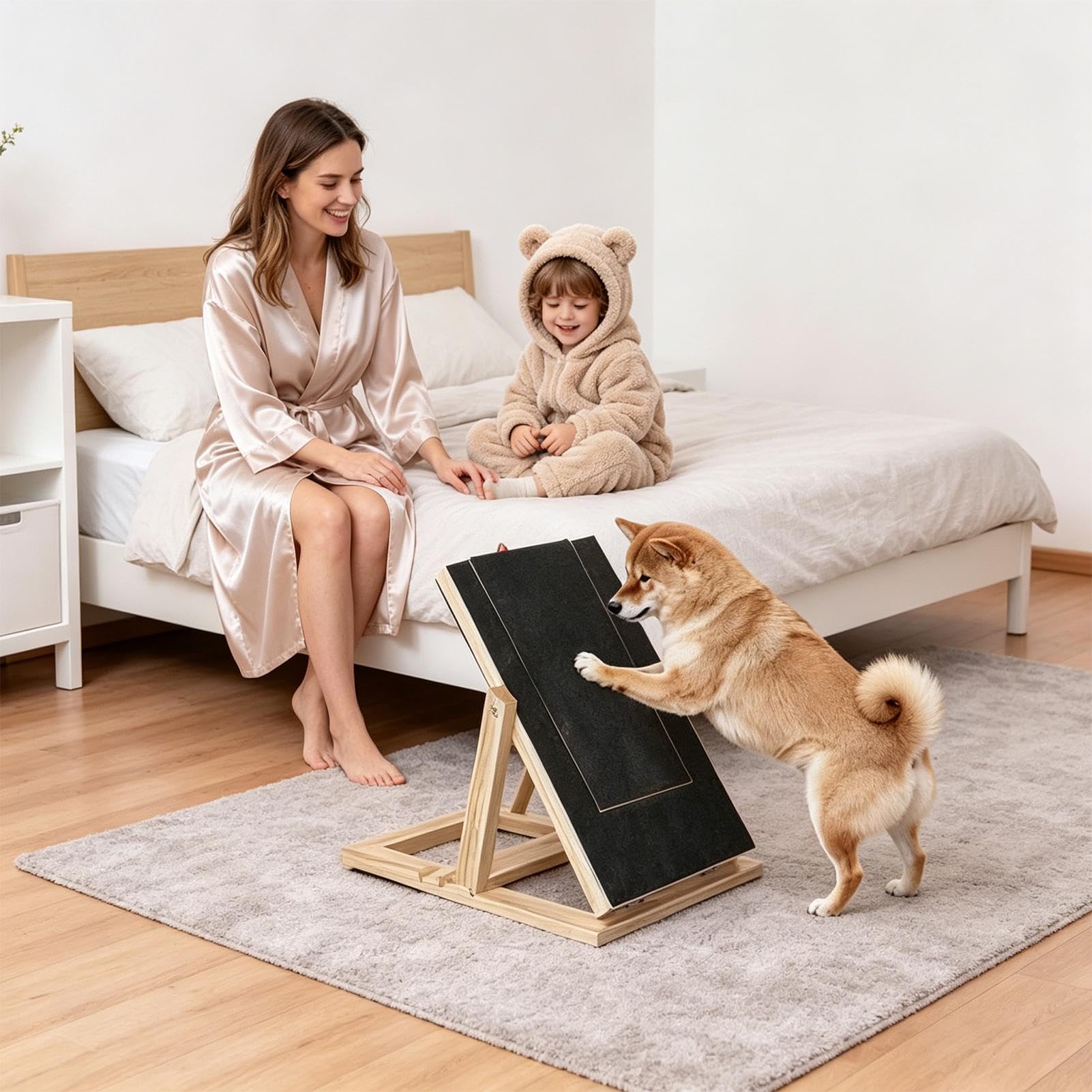 Tappetino Grattante Per Le Unghie Del Cane Tappetino Regolabile per tura | per Cani a Tavoletta con Cassetto Premi per Casa Soggiorno Ingresso Appartamento Angolo Relax