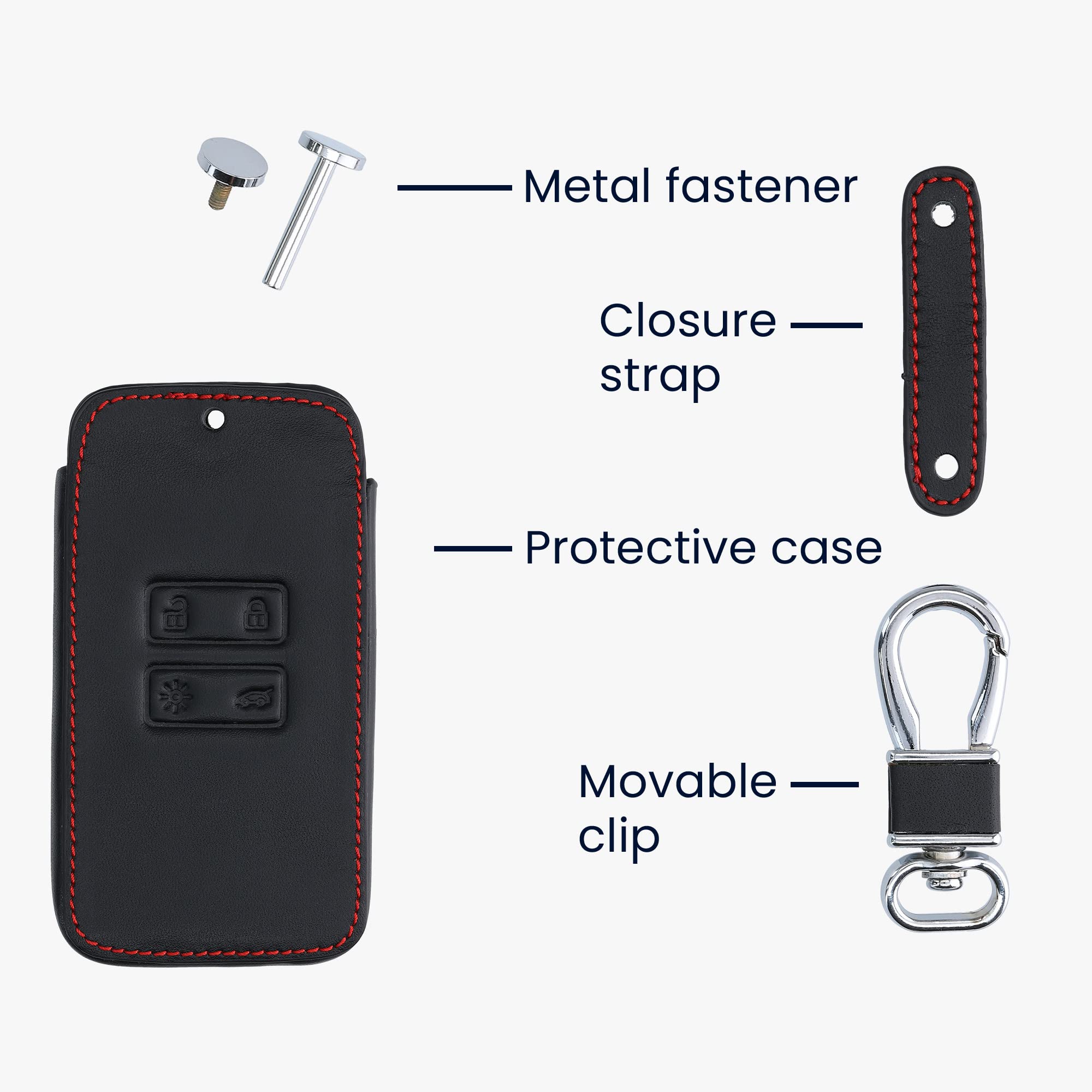 Amazon.co.jp: kwmobile Renault 4-ボタン 車のキー Smart Key
