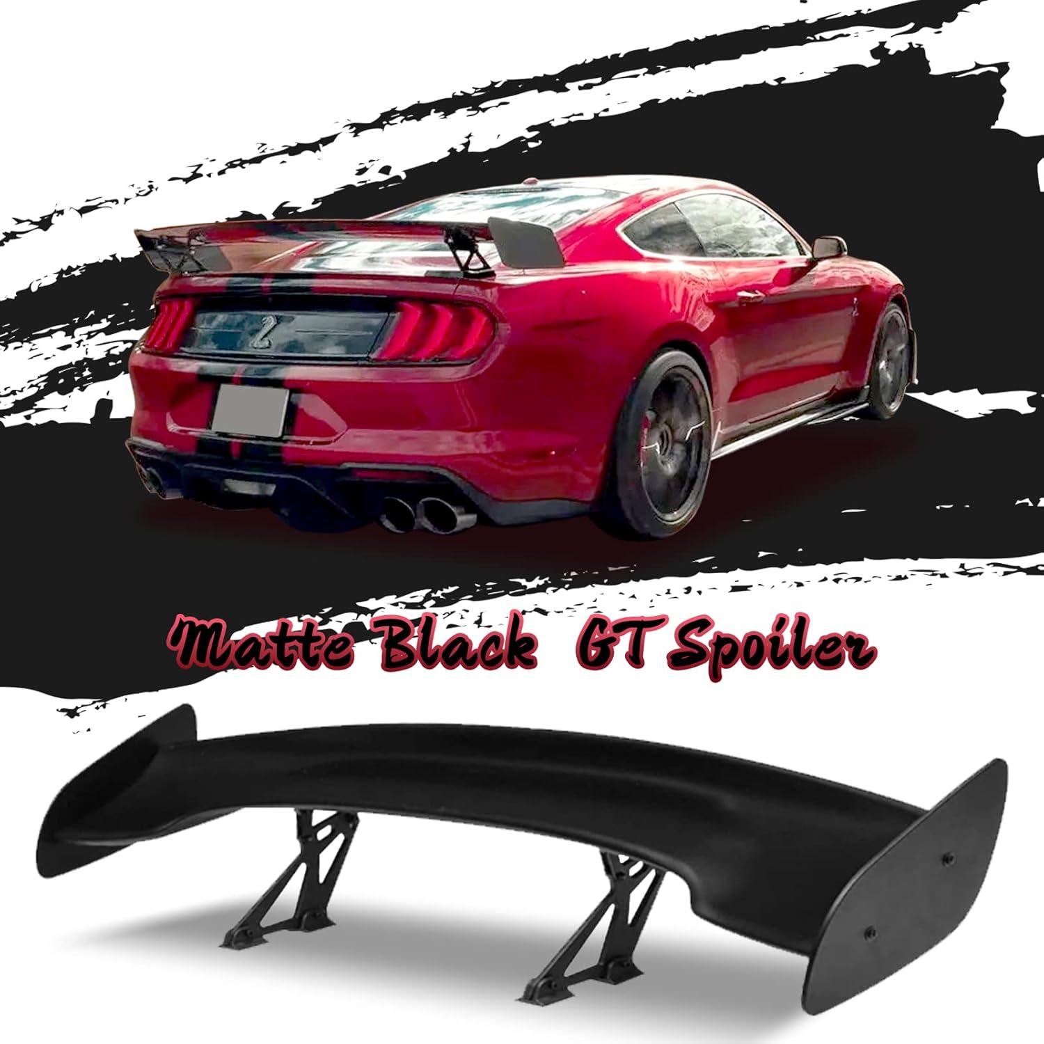 Acmex 47Inch Universal Rear Spoiler, GT Style ABS Racing