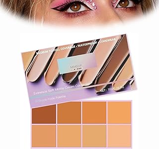 Paleta de corrector de crema mate suave de 8 ...