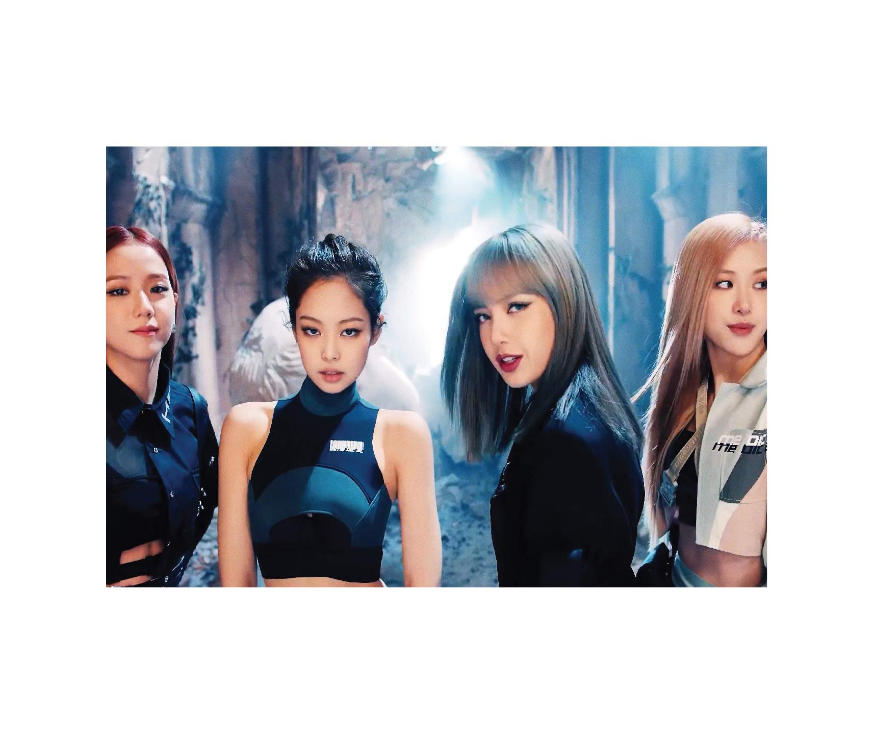 SIGN EVER South Korean Girl Group Music Black Pink Wall Poster Home Girls/Boys Bedroom Living room Pack Of 1 (L x H 18 Inches X 12 Inches 300GSM, Multicolored) JM-52