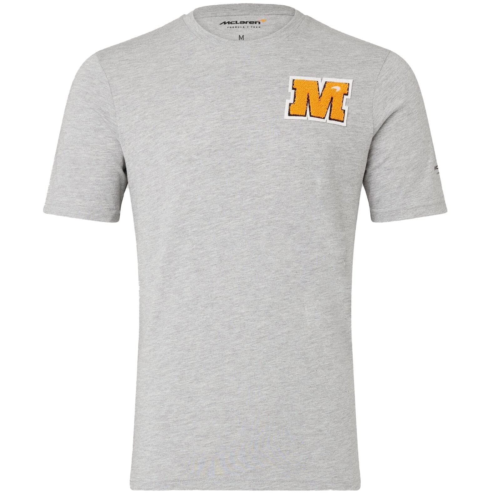 McLarenF1 Team, USA Grand Prix, Varsity Style t Shirt, Short Sleeve, Grey, Adults, Cotton Blend, Official Merchandise