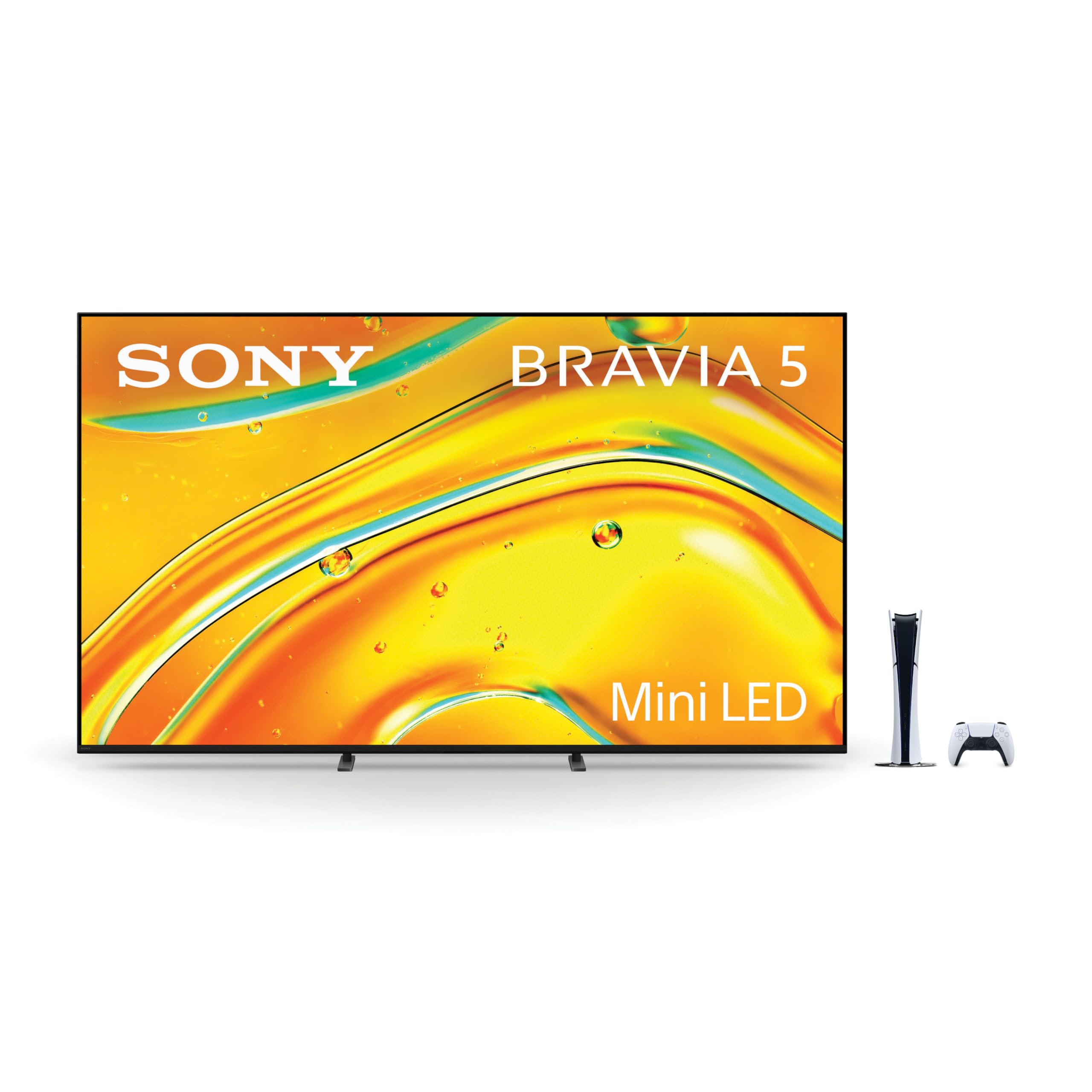 Sony BRAVIA 5 85 Inch Mini LED 4K Smart TV (K-85XR50, 2025 Model) + PlayStation®5 Digital Edition Slim Bundle