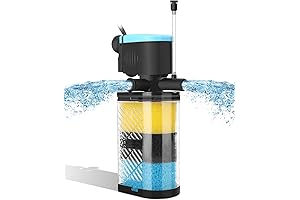 AquaMiracle Aquarium Filter- Industry Leading 3-Stage Filtration System for Crystal Clear Water...