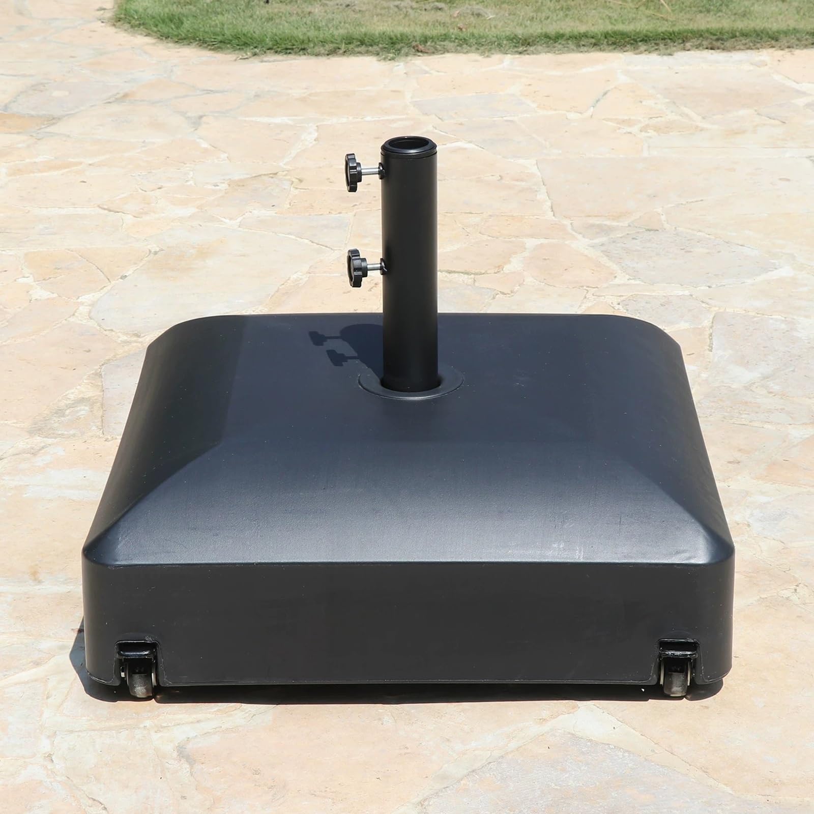 Questa Base Quadrata per ombrellone, Base appesantita per ombrellone da Giardino, con Ruote bloccabili