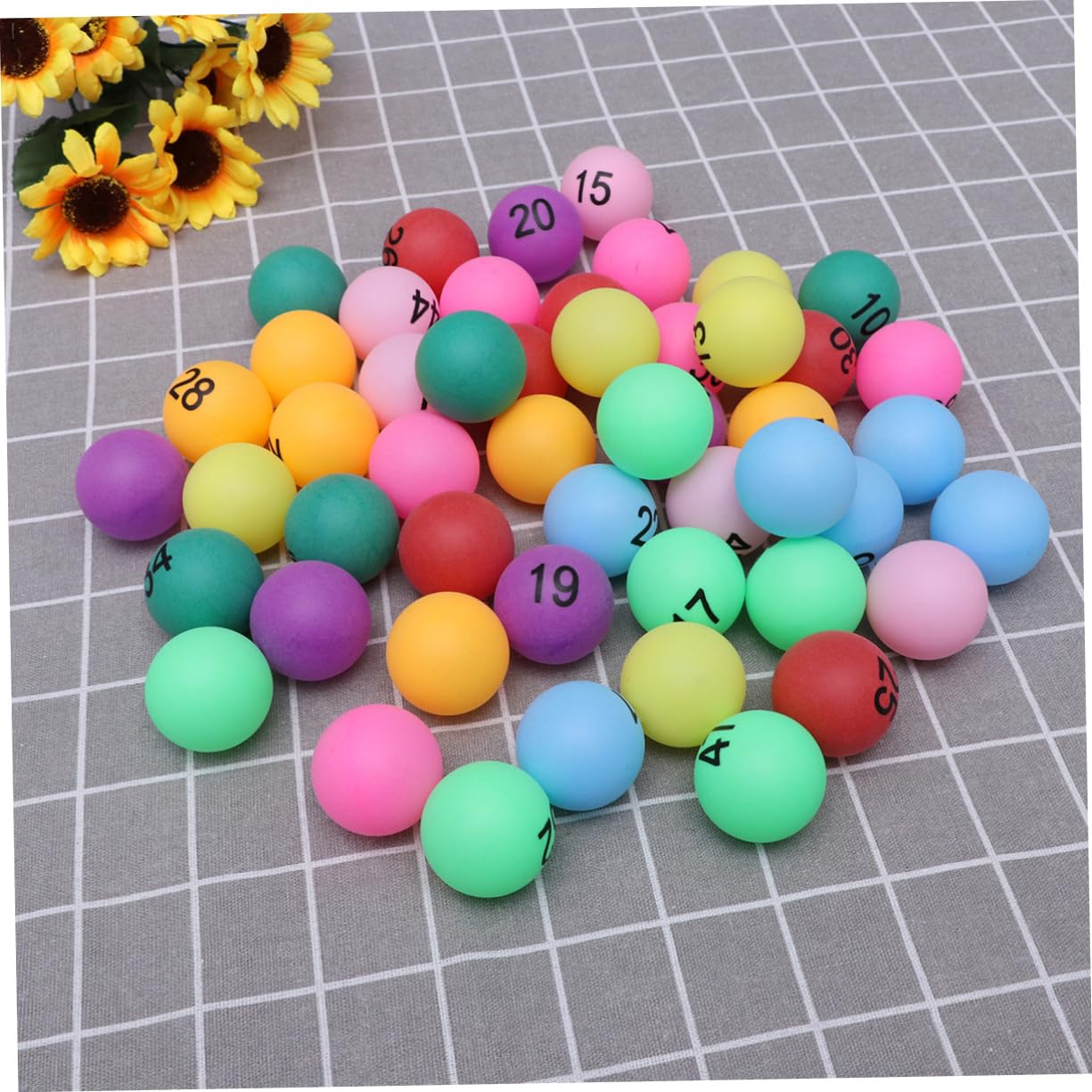 YARNOW 100 Piezas Tenis de Mesa Numbers Game Water Balls Bolas de Loteria para Fiesta Bolas de Cerveza de Loteria Pelotas de Pong numeradas Mini Pong Pelota de Actividad niño