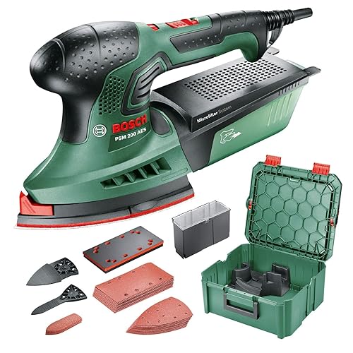 Bosch Multischleifer PSM 200 AES (200 W, in SystemBox M) - PSM 200 AES | Systembox | +Zubehör