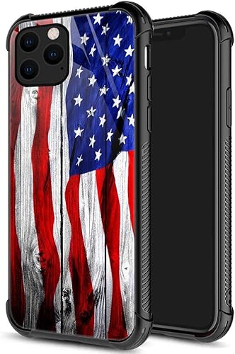 Funda para iPhone 11 Pro Max, protección de grado militar, esquinas a prueba de golpes, funda antiarañazos para iPhone 11 Pro Max, bandera de grano