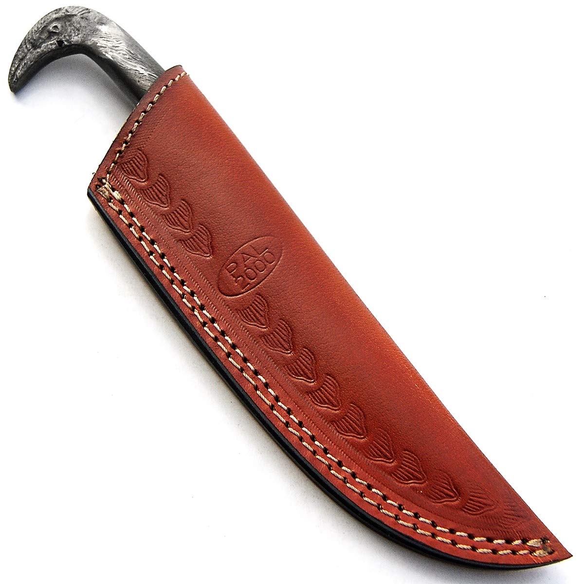 PAL 2000 Cuchillo hecho a mano personalizado, Cuchillo Hoja de Acero Damasco, con Funda de Cuero, Cuchillo de Chef hecho a mano, 9379