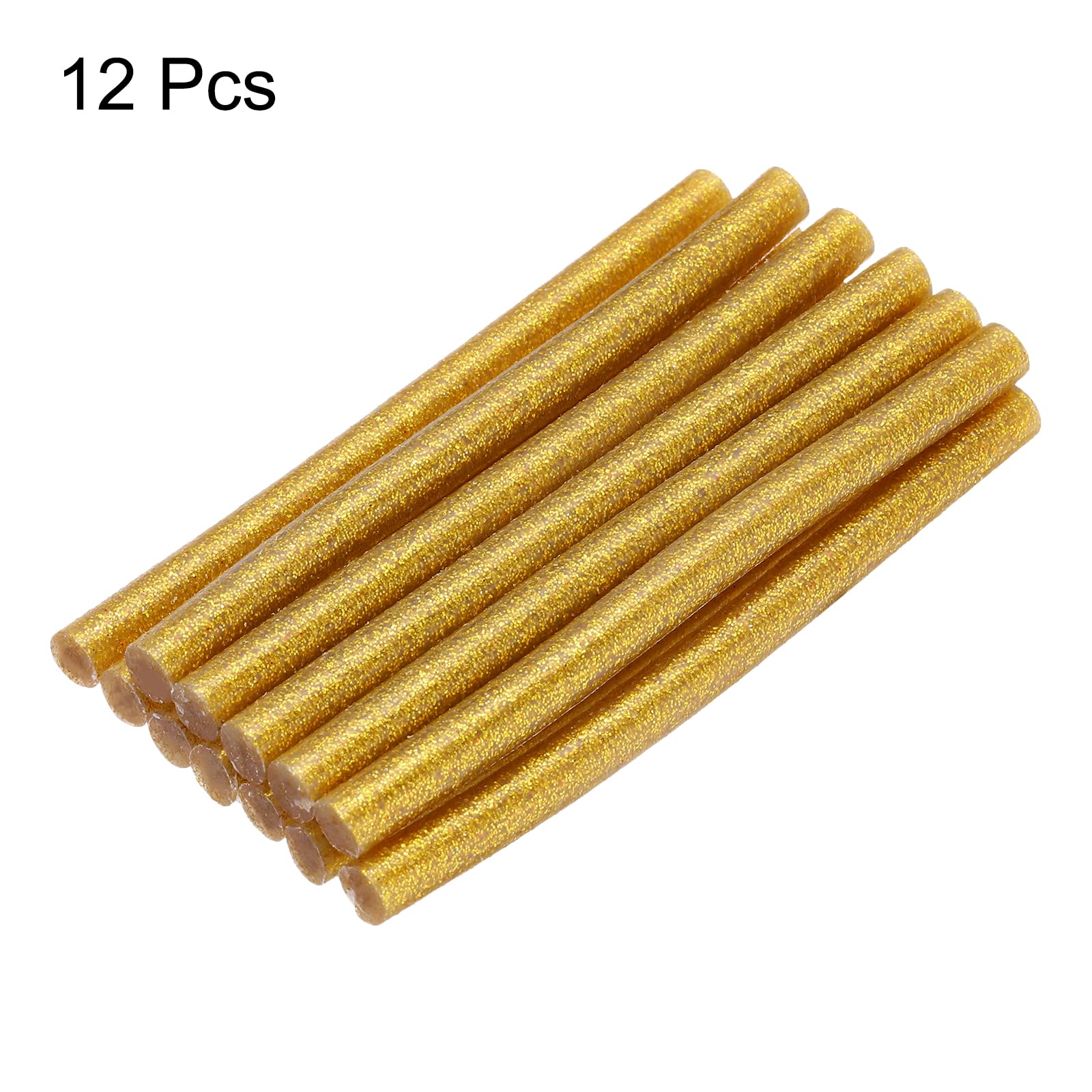 QUARKZMAN Barras de Pegamento Caliente Mini para Pistola de Pegamento 0.27" x 4" Brillo Dorado 12 Piezas
