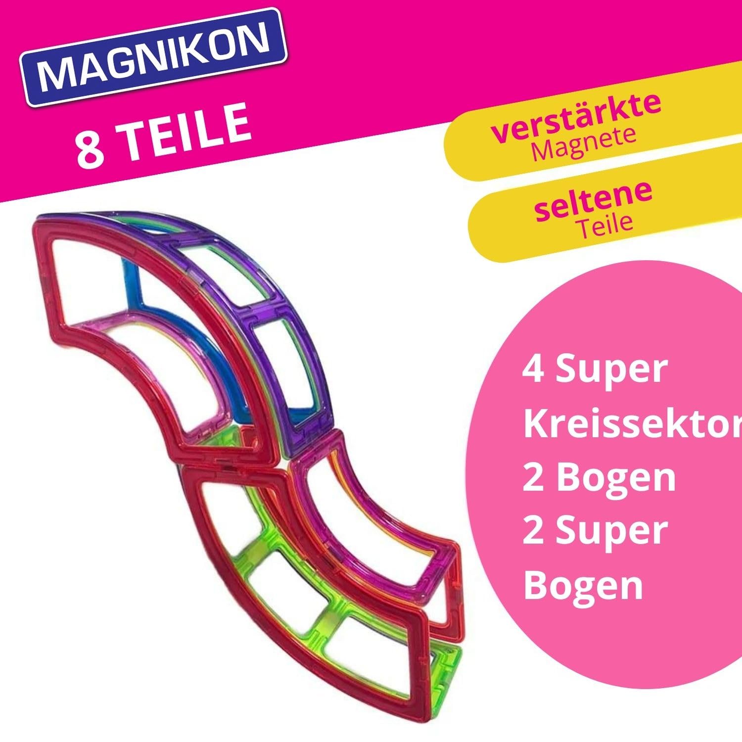 MAGNIKON Mattoncini Magnetici Di Ricambio - Triangolo Isoscele - Giocattoli Educativi Per Bambini 3+ Anni, Compatibili, Design Austriaco