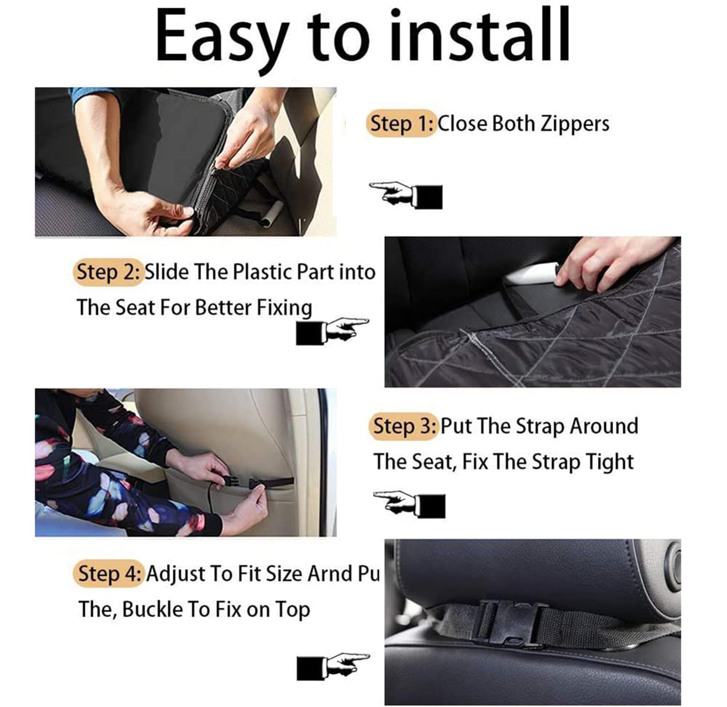 WANGCL Hunde Sitzbezug Einzel Wasserdicht Auto Booster für Hunde Haustier Autobedarf Pet Booster Sitz für Rücksitz 2 in 1 Vordersitz Matte Booster Sitz