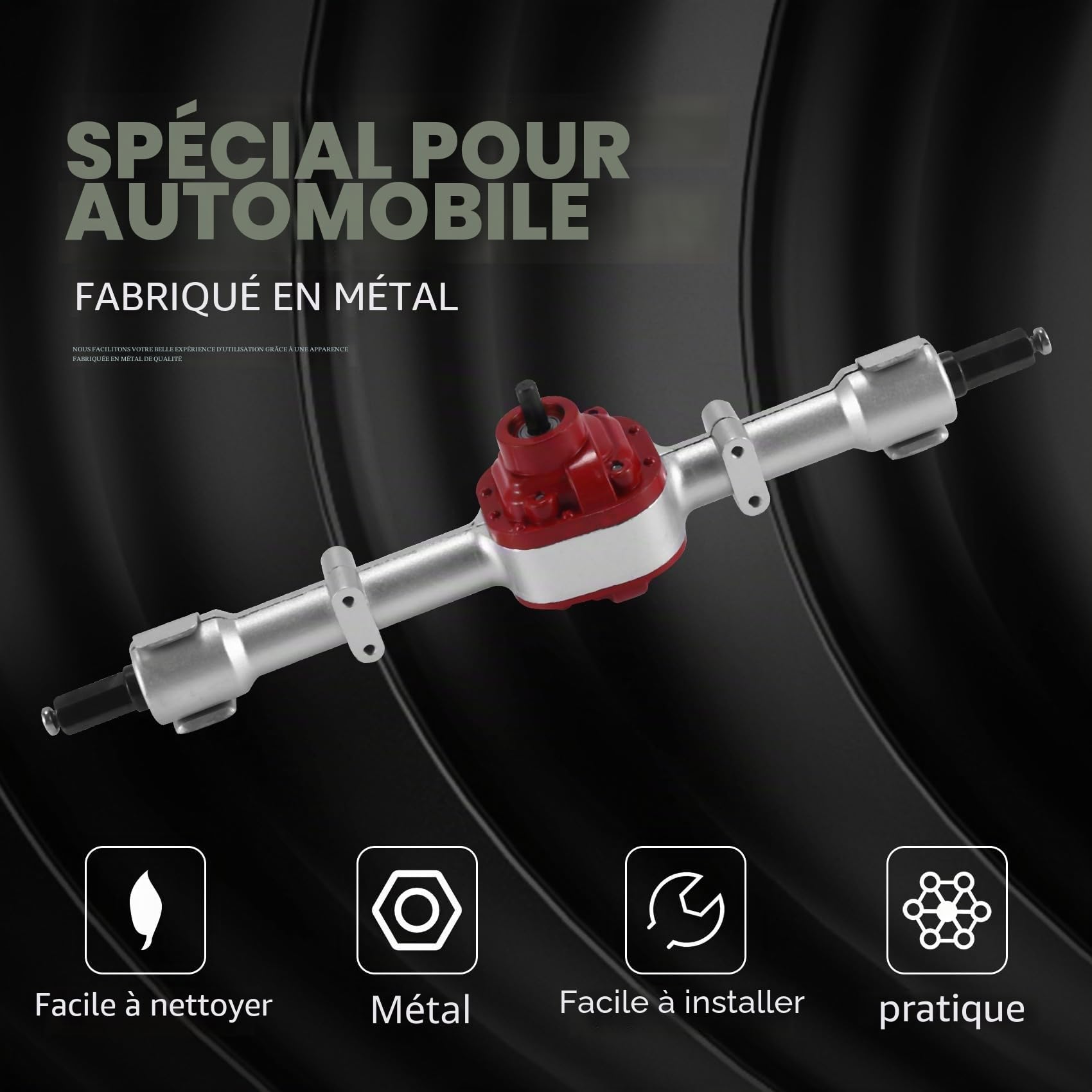 Jevina Upgrade Acier Transmission et Essieu BrüCken Direction Colonnes de barres pour MN D90 D99 MN90 MN99S 1/12 RC Auto Pièces, B