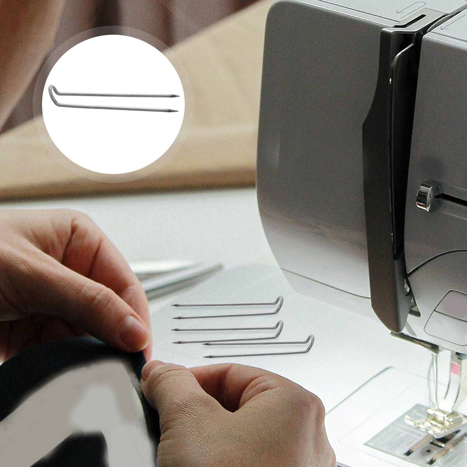 Perni da Cucito U in Acciaio Inossidabile 100 Pezzi per Cucito e Quilting Doppio Blocco per Fissare Tessuti e Decorazioni Artigianali