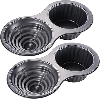 Tosnail 2 Pack Non-stick Giant Cupcake Pan, Jumbo Muffin Pan, Large Cupcake Mold for Birthday Party
