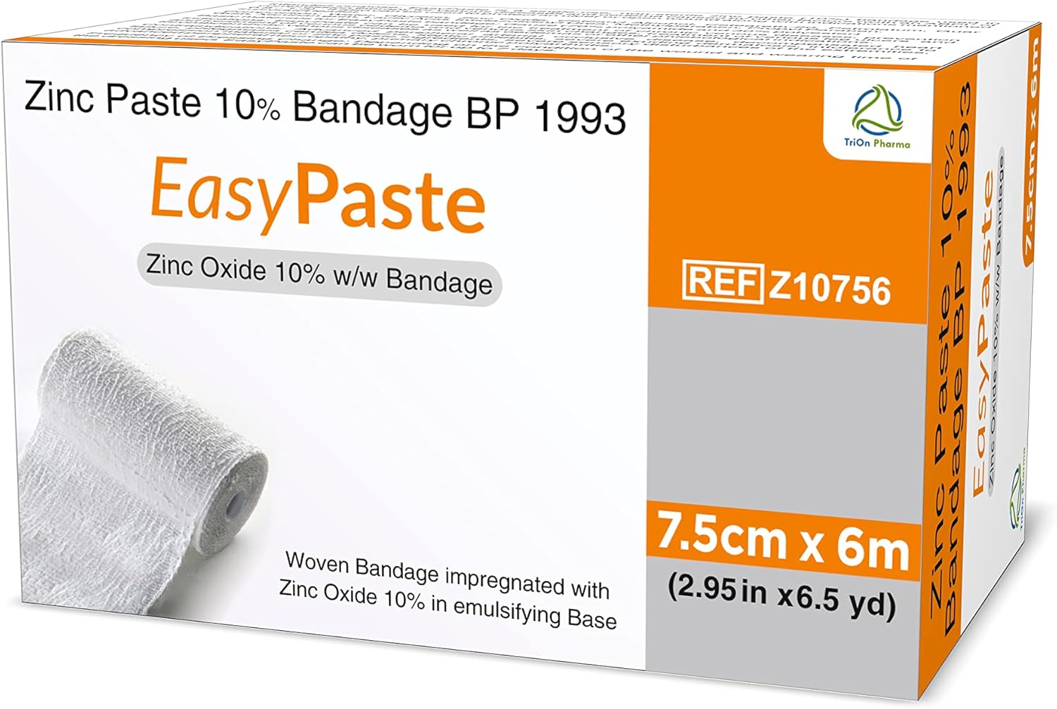 EasyPaste Zinc Paste Bandage Woven Bandage impregnated with Zinc
