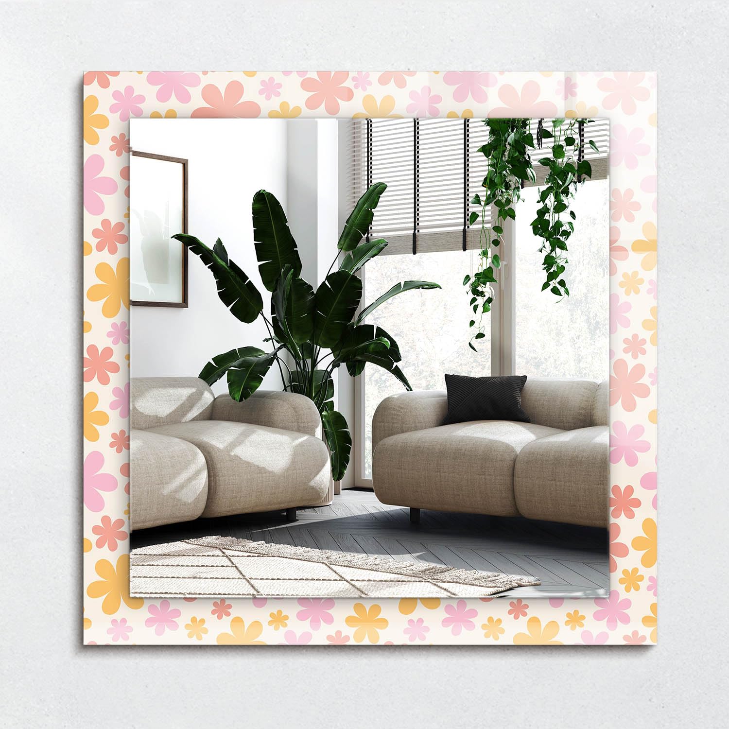 Miroir sans cadre 60x60 cm pour agrandir une petite salle de bain