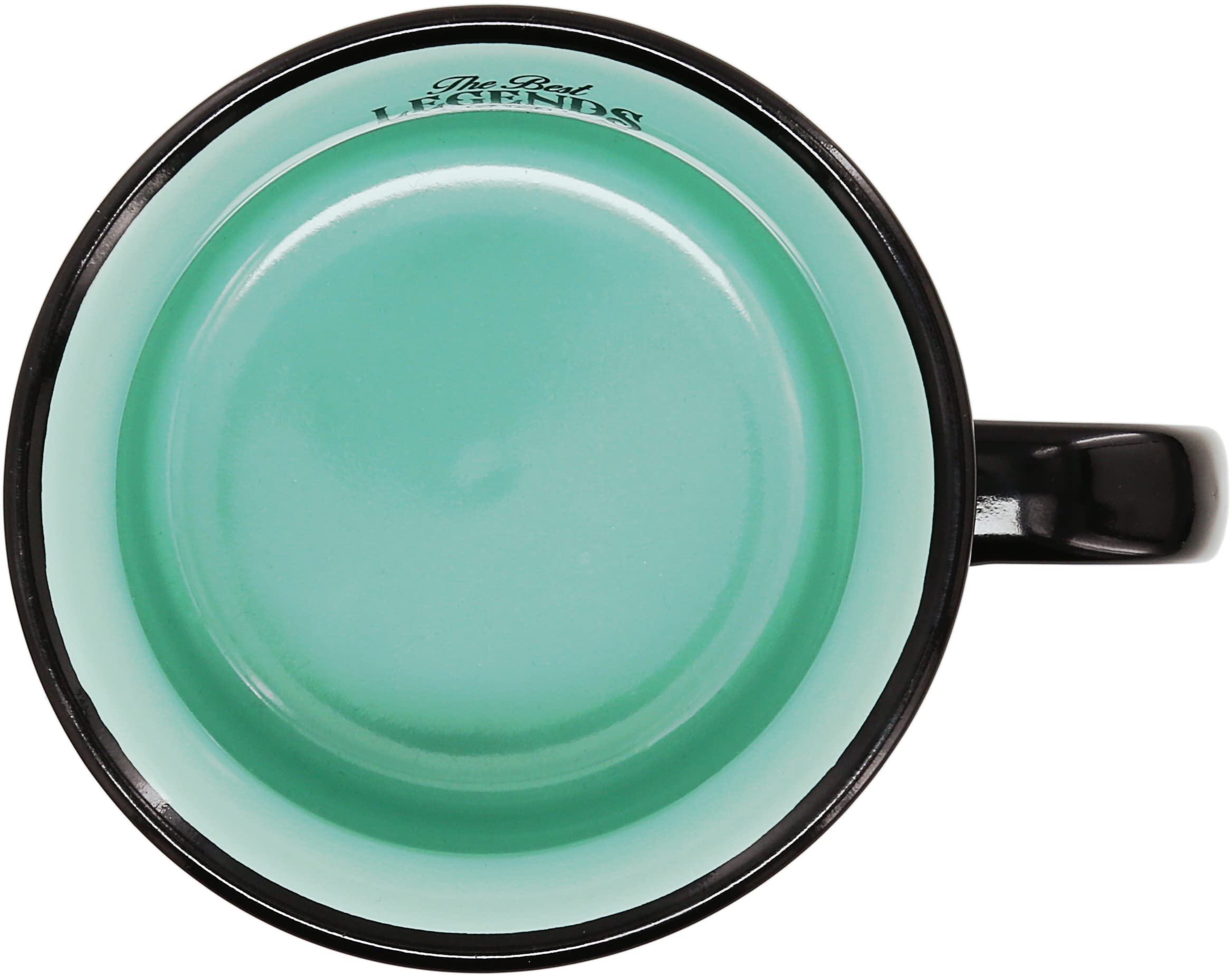 Badass Legend Ceramic Campfire Mug - 13 Oz, Double Sided Sarcastic Coffee Cup, Black/Teal Design 7 thumbnail image