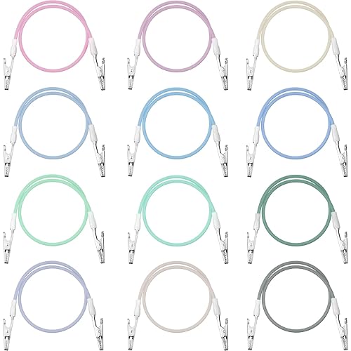 Miniatura 9 de Patelai 12 Piezas Clips de Silicona para Baberos Dentales Clips Coloridos para Servilletas Soporte para Babero Cadena de Servilleta de Dentista