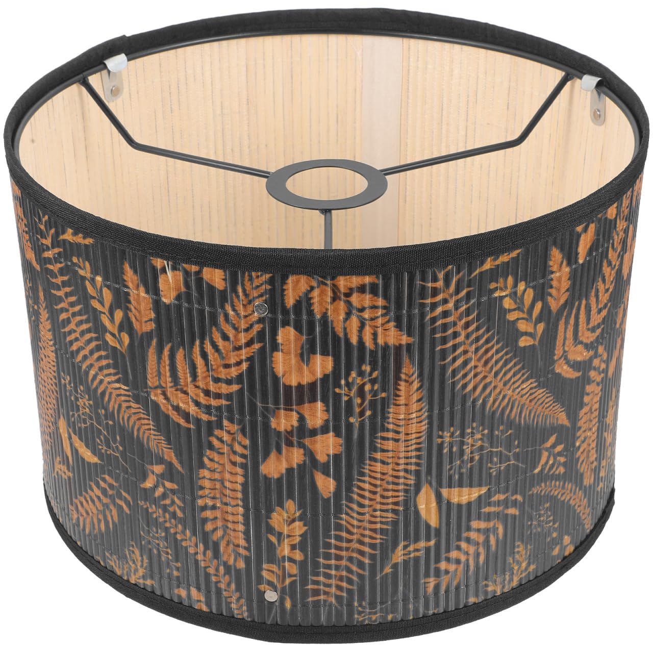 Angoily Paralume in Rattan Tessuto, Rattan Paralume Retro in Vimini, Paralume Coperta Sospensione Tessuto per Lampadari Tavolo Lampade Da Scrivania