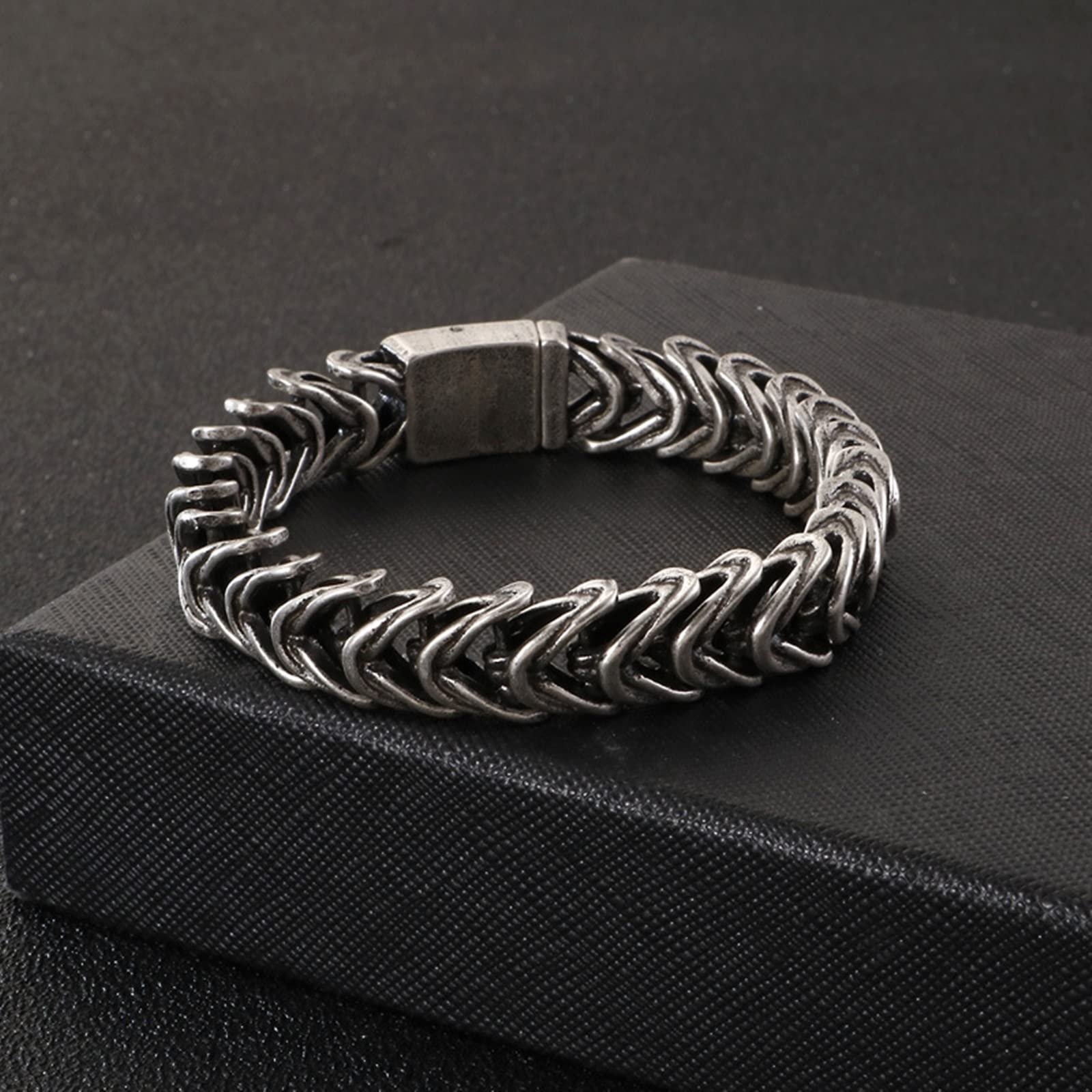 Bransoletka chłopięca, bransoletka łańcuszkowa dla mężczyzn, 210x13mm, stal nierdzewna, bez kamieni szlachetnych Baterie domowe