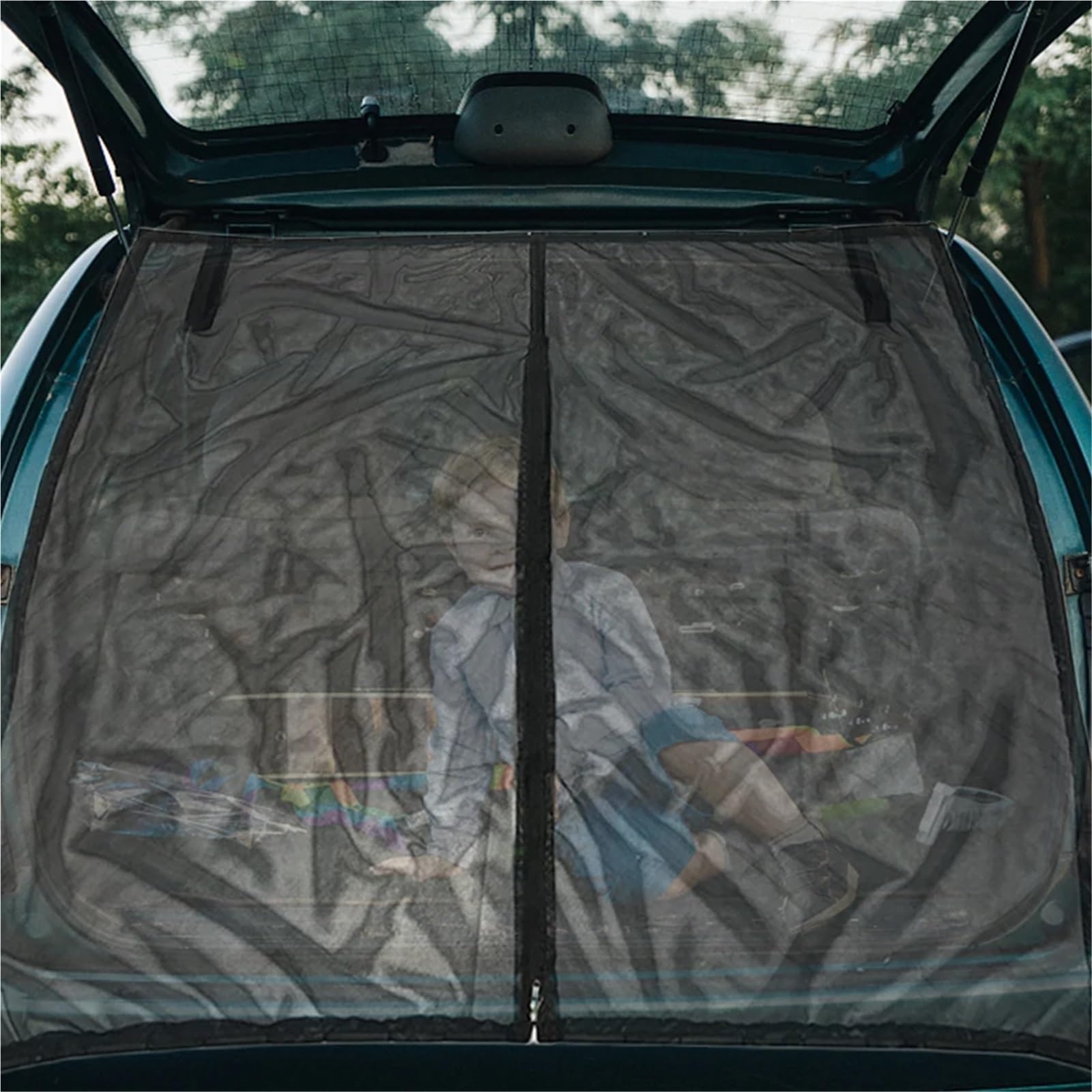 Rideau Voiture,Rideau Van Aménagé Rideaux De Confidentialité for Porte Coffre, Protection UV, Pare-Soleil for Voyage, Camping en Plein Air(168 * 148cm)