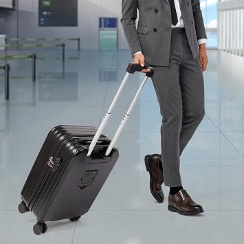 20/24 Travel Luggage Suitcase,Lightweight Hardshell Luggage Set with Cup Holder&USB Port,360 Spinner Wheels Luggage for Business trip (20 Black)