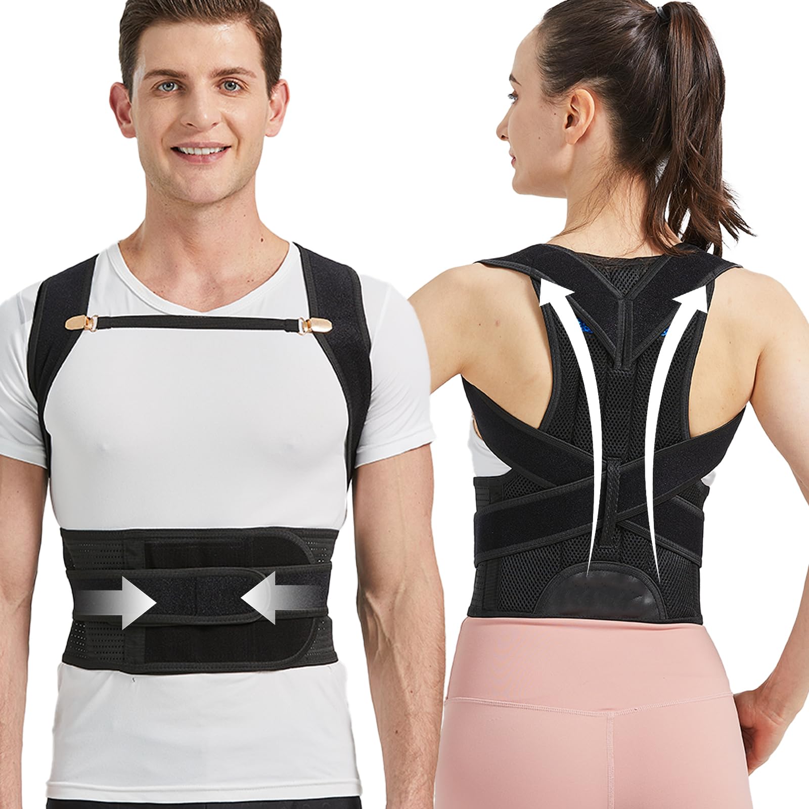 BraceTop Faja postural de hombros y espalda, espalda recta