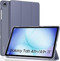 Vista 39 de MoKo Funda para Galaxy Tab A9+/A9 Plus de 11 pulgadas 2023, Funda Protectora Inteligente Delgada con Soporte y Carcasa Trasera Translúcida de PC