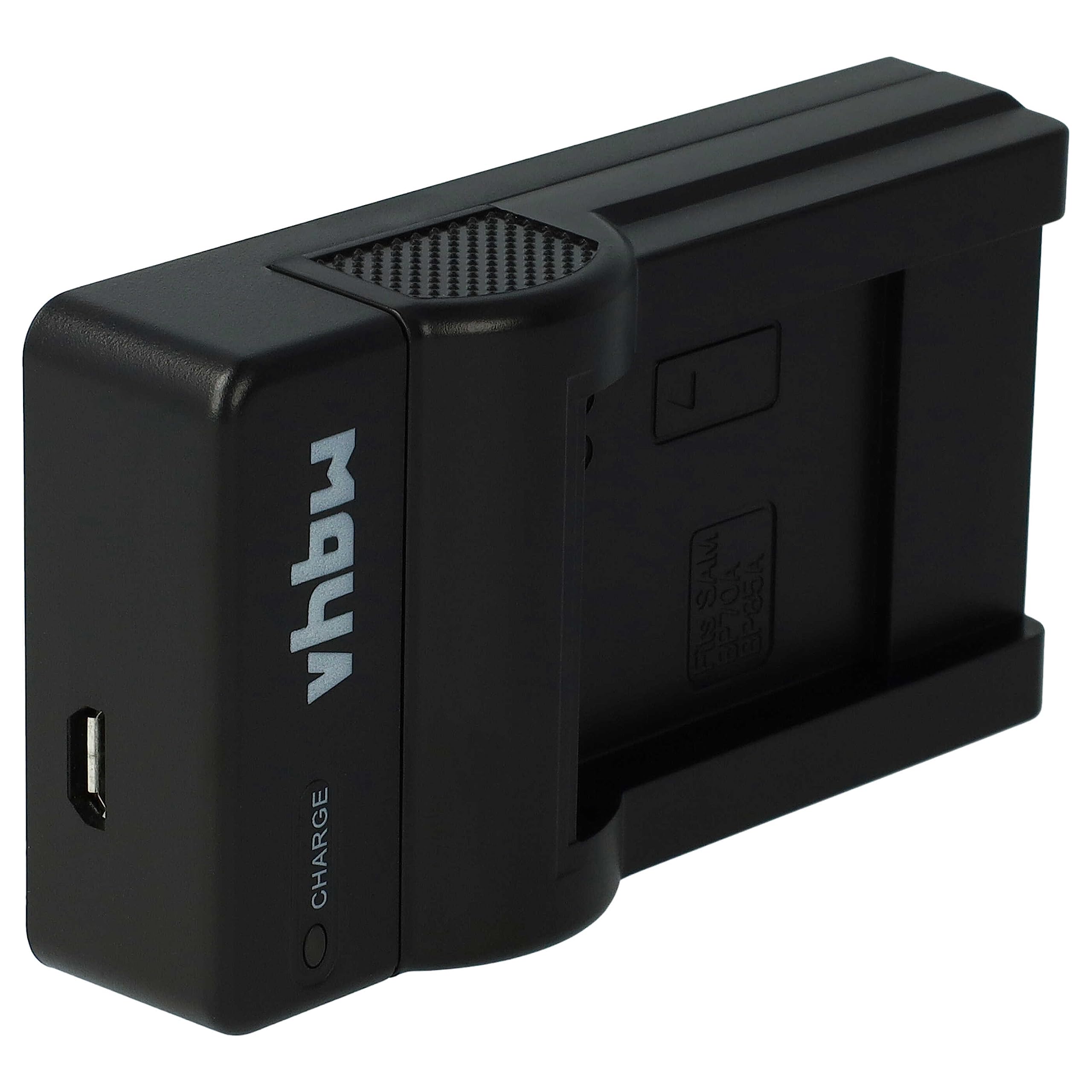 vhbw caricabatterie USB compatibile con Samsung PL90, PL100, PL120, PL170, PL171, PL200 batterie di videocamera, reflex - Stazione di ricarica