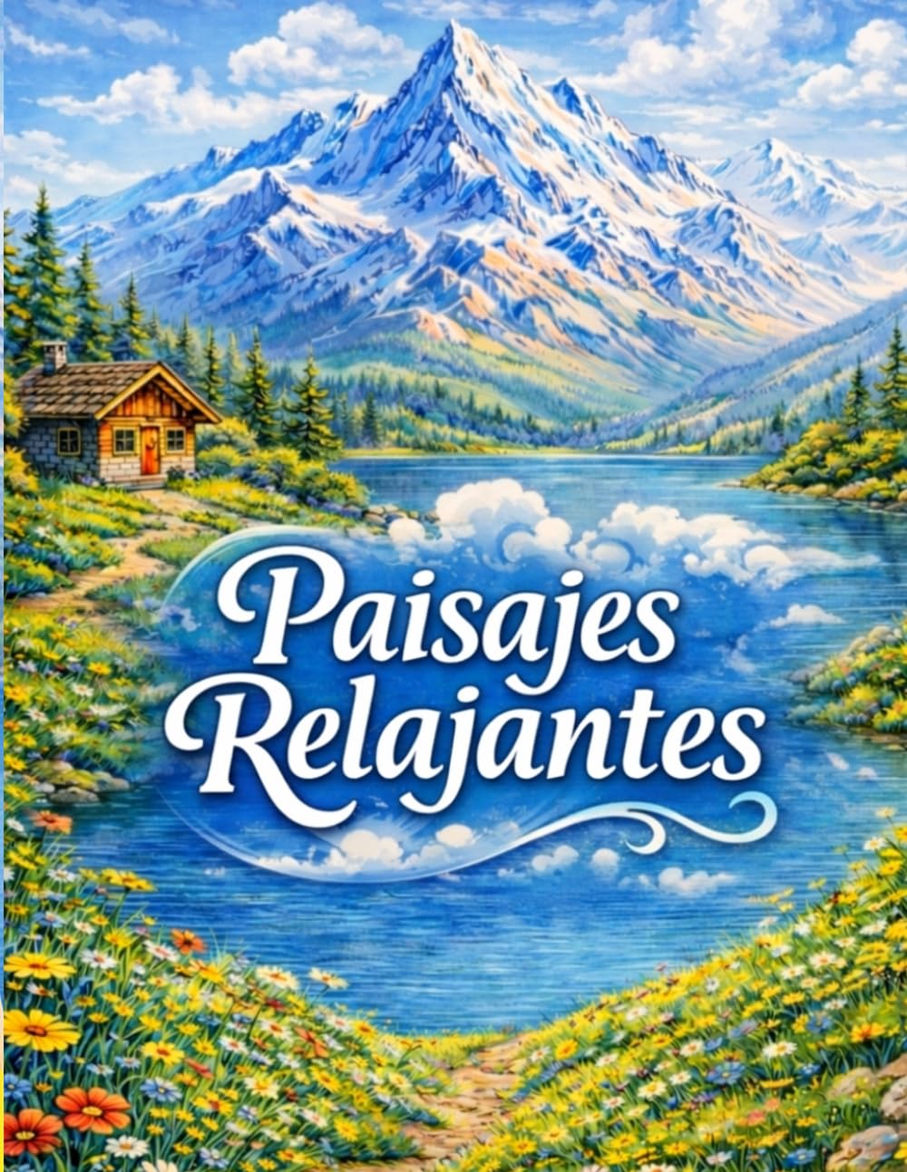 Paisajes Relajantes – Libros para Colorear Adultos | 40 Diseños de Naturaleza Antiestrés: Libro para Pintar, Relajarse y Dormir Mejor — Calma el Estrés y la Mente