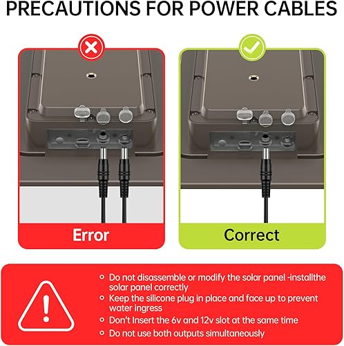 Miniatura 7 de Panel solar de 8 W para cámara de rastro con batería recargable integrada de 44.4 Wh, viene con montaje ajustable de 360, puerto de 6 V12 V CC y
