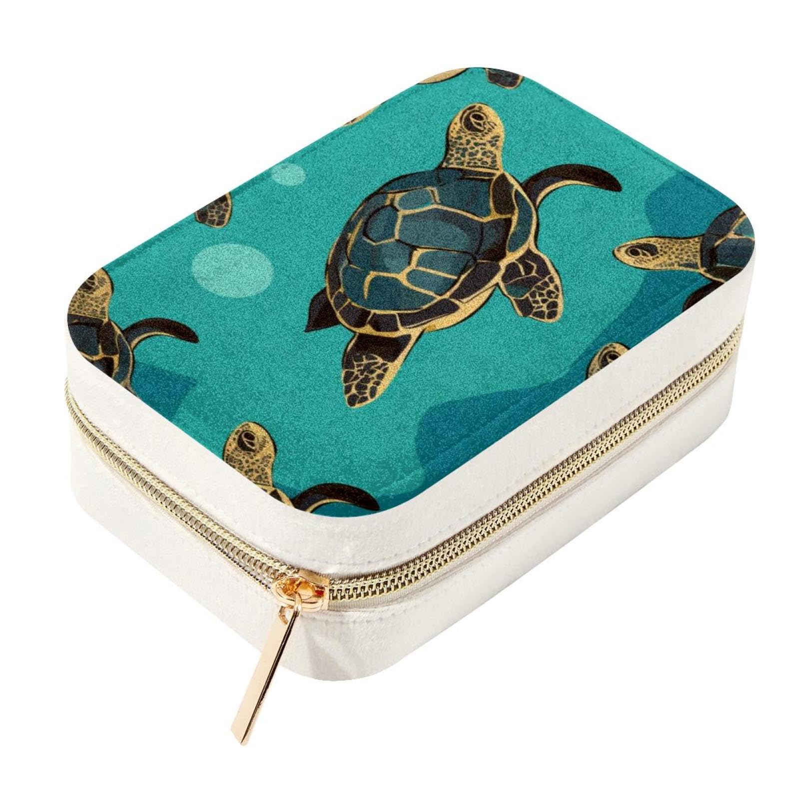 Boîte à bijoux de voyage tortue pour les vacances à la mer