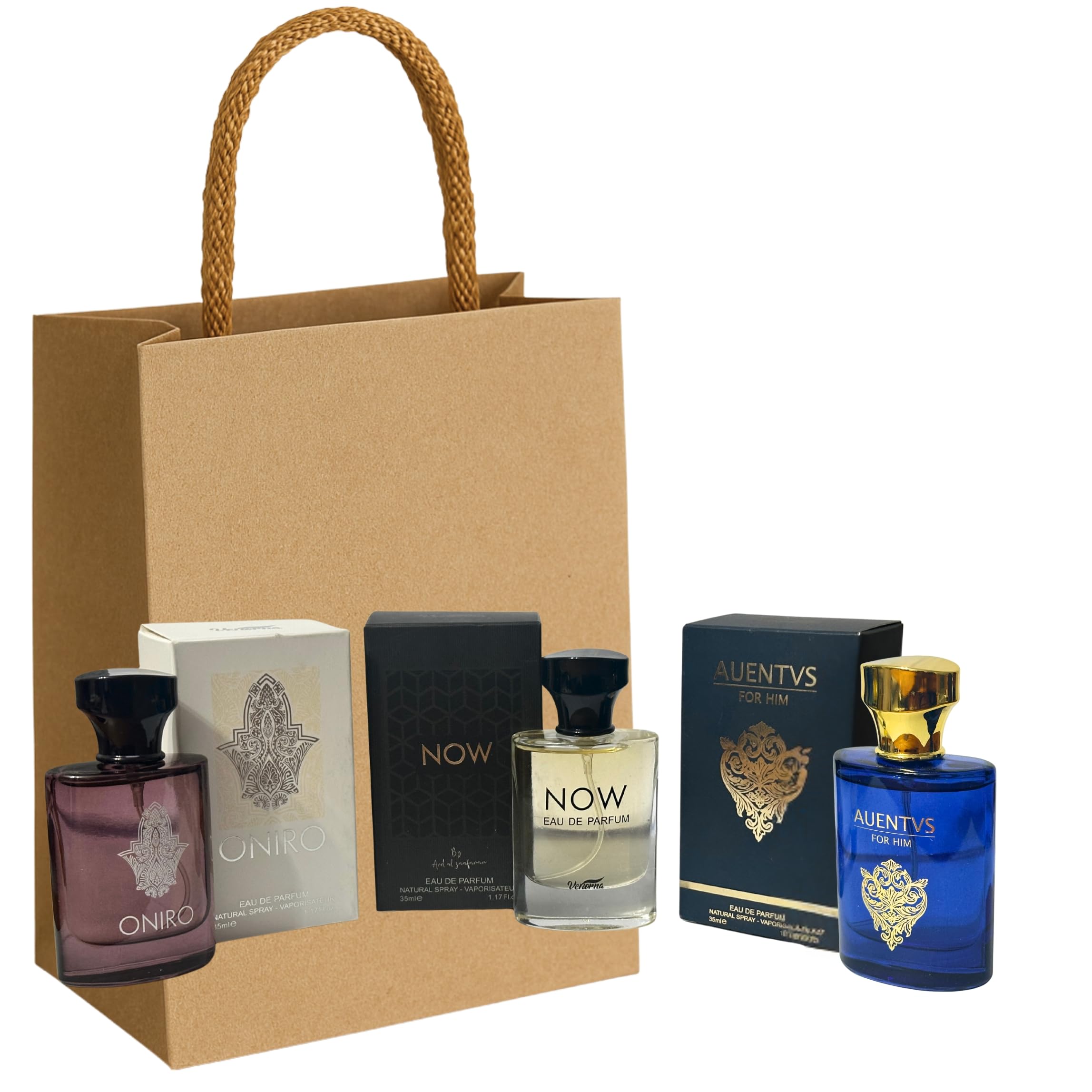 Venorna NOW, ONIRO & AUENTVS Men's Perfume Gift Set – 3 × 35ml Eau