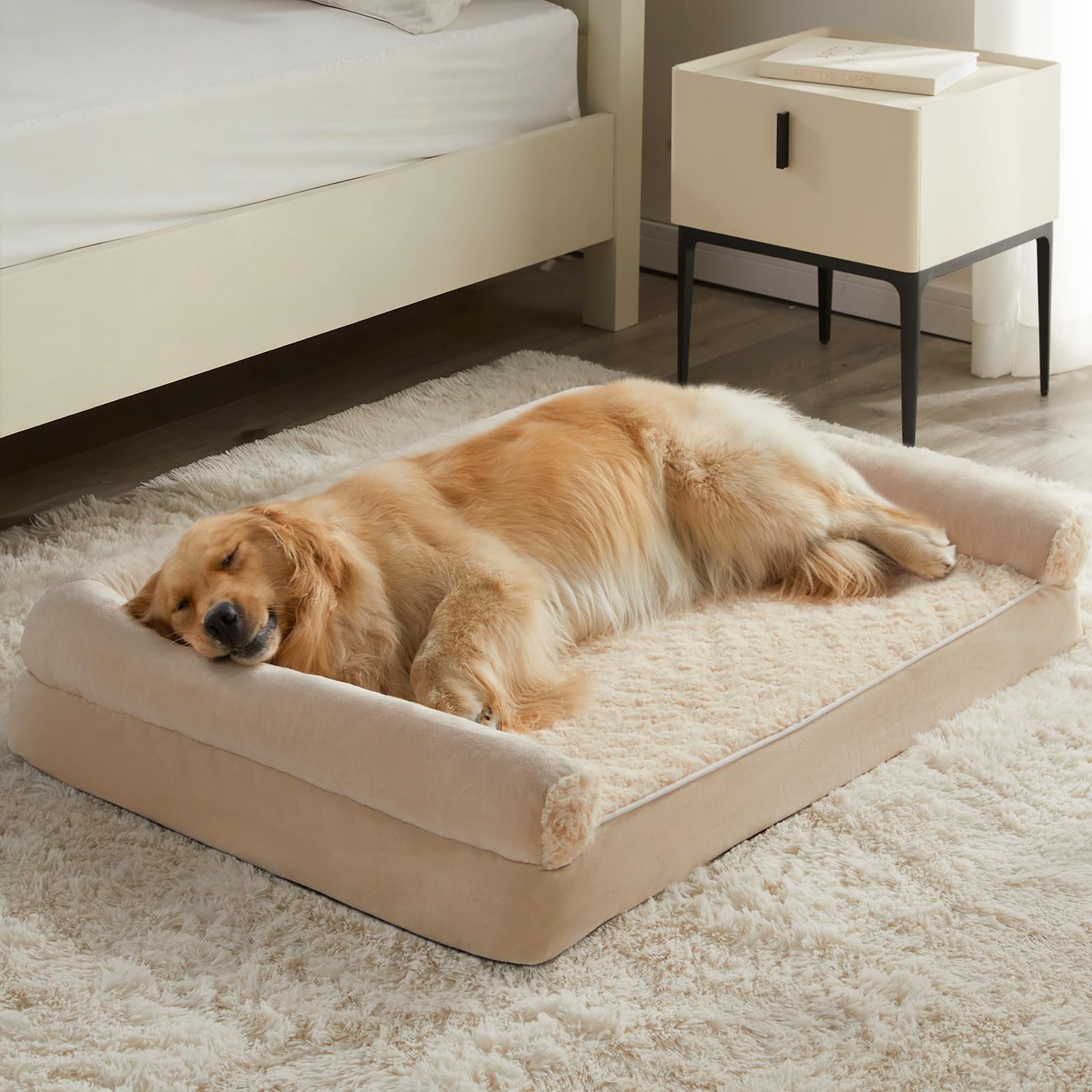 BFPETHOME Camas para cães grandes, cama ortopédica para cães médios e grandes, grande à