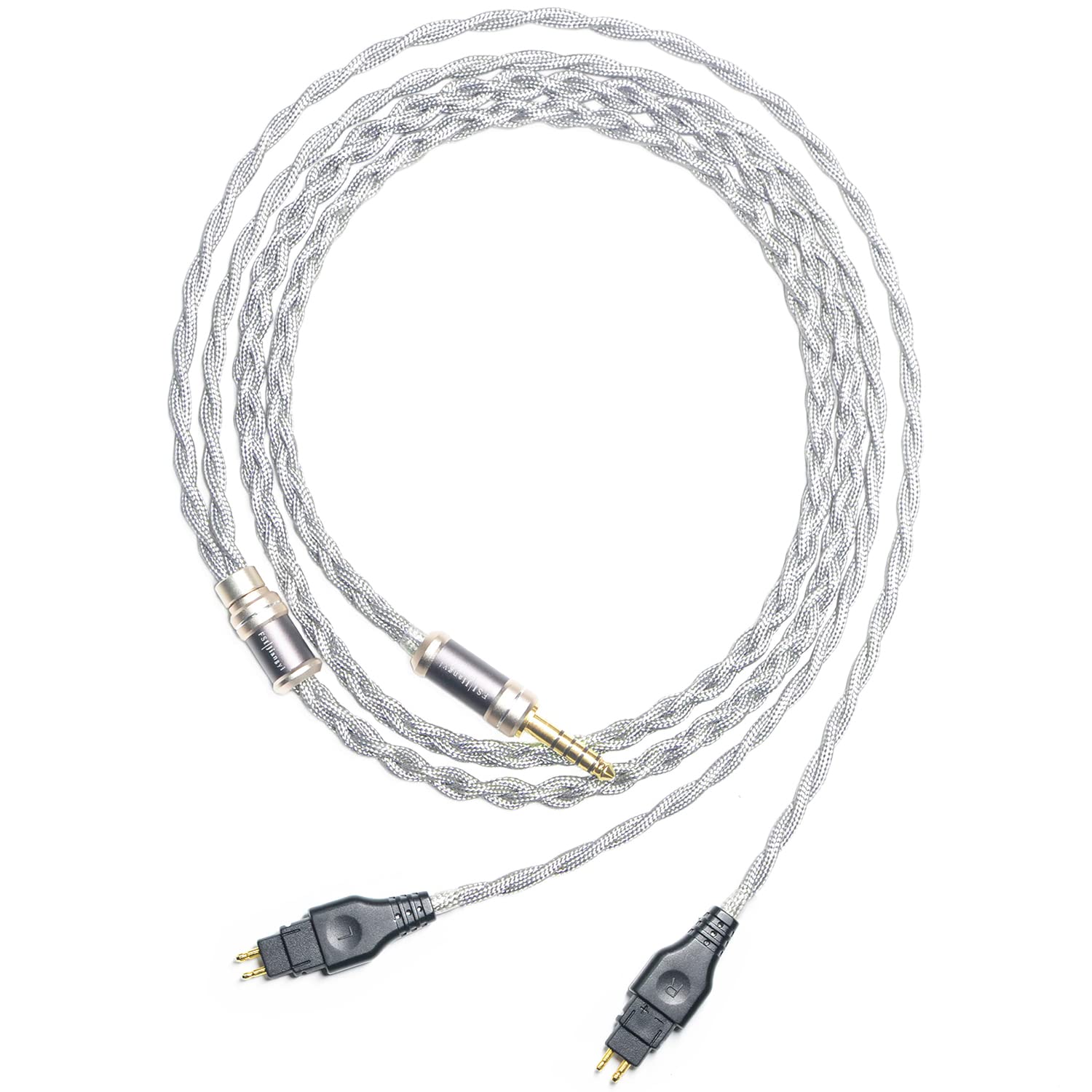 6N Single Crystal Silver Headphone Cable for SENNHEISER HD 660S2 HD 650 HD 660 S HD 600 4.4mm Balanced Hi-Fi Headphone Audio Upgrade Cable (4.4mm Plug)