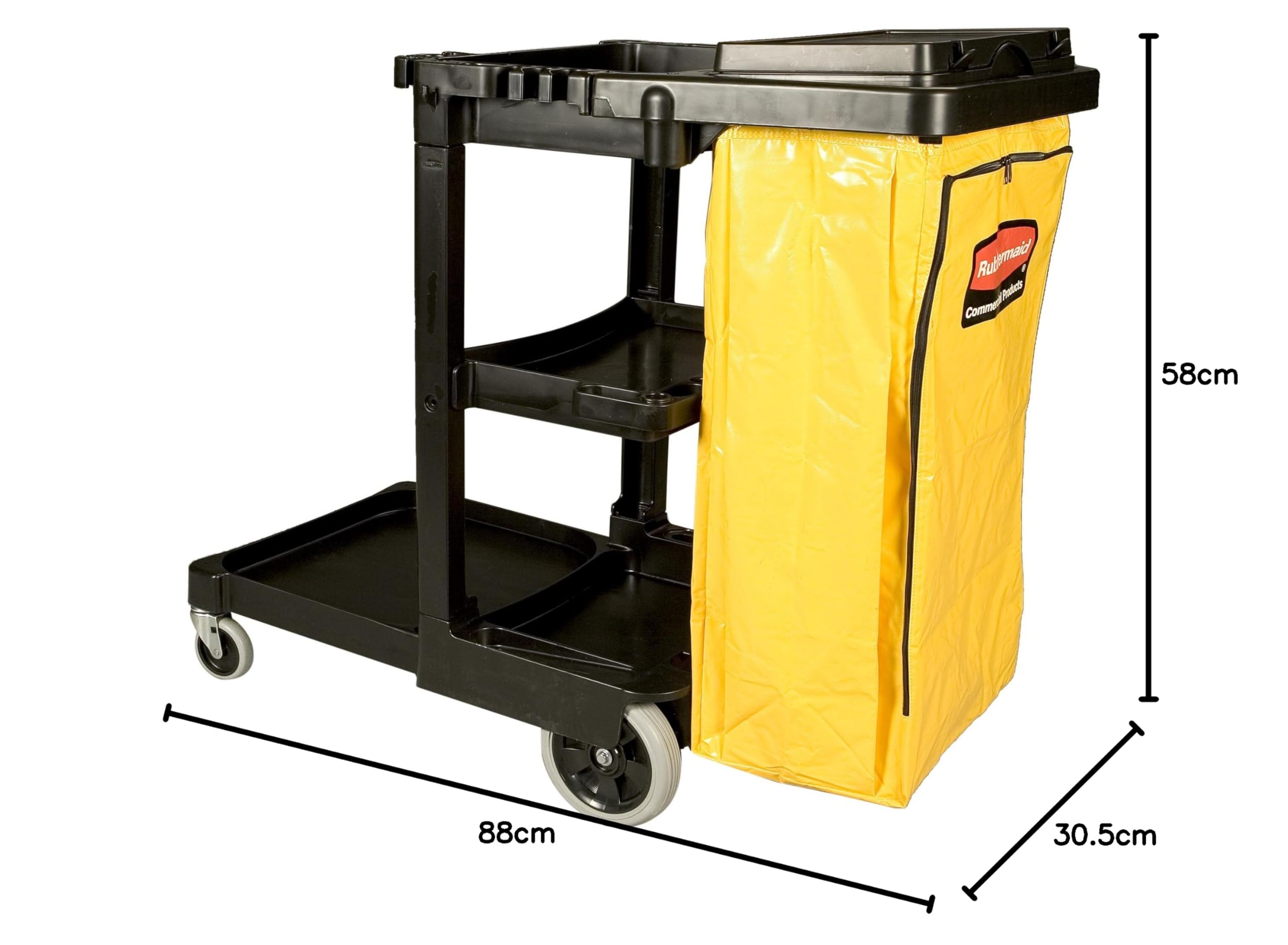 Rubbermaid Reinigungswagen inkl Vinyl-Abfallsack 1168 x 552 x 975 mm
