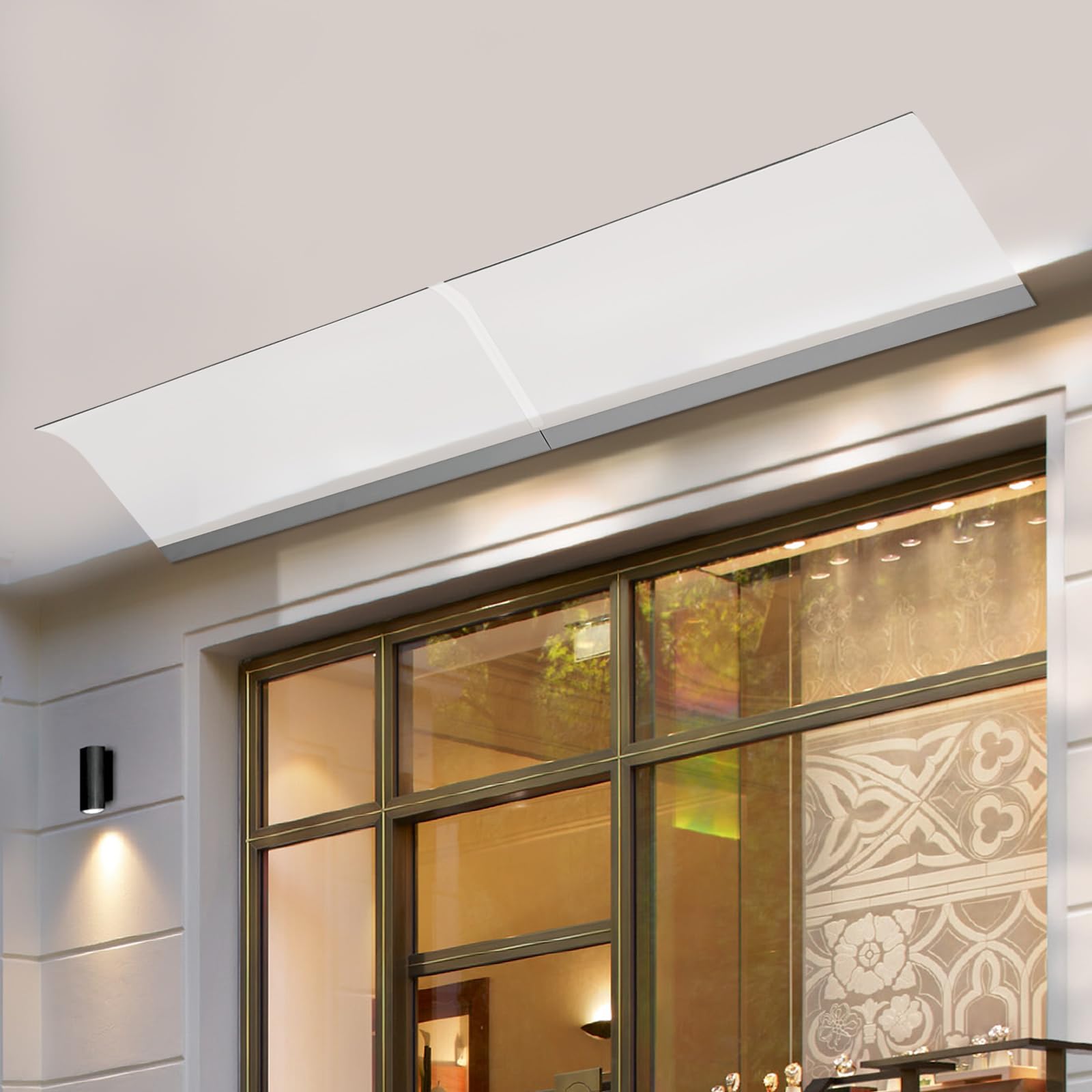 Marquesina para puerta de casa, cubierta de terraza, marquesina de PET, protege de la lluvia, el granizo y los rayos UV, cubierta de pérgola, cubierta de balcón para terraza, veranda, ventana