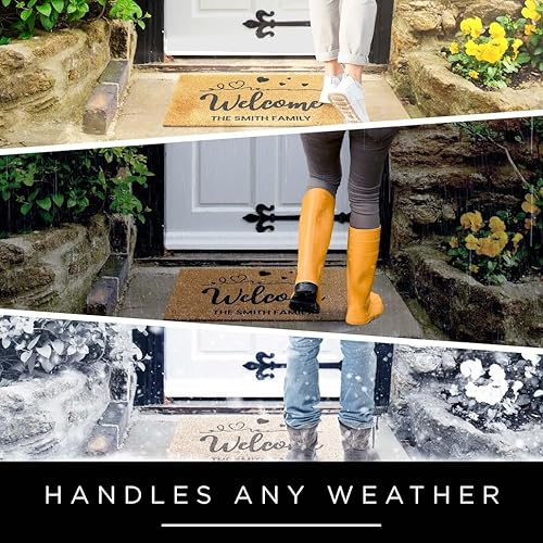 Miniatura 6 de My Sign Center Tapete para puerta, personalizado, bienvenida para puerta delantera, fibra de coco interiorexterior, regalo de inauguración de la