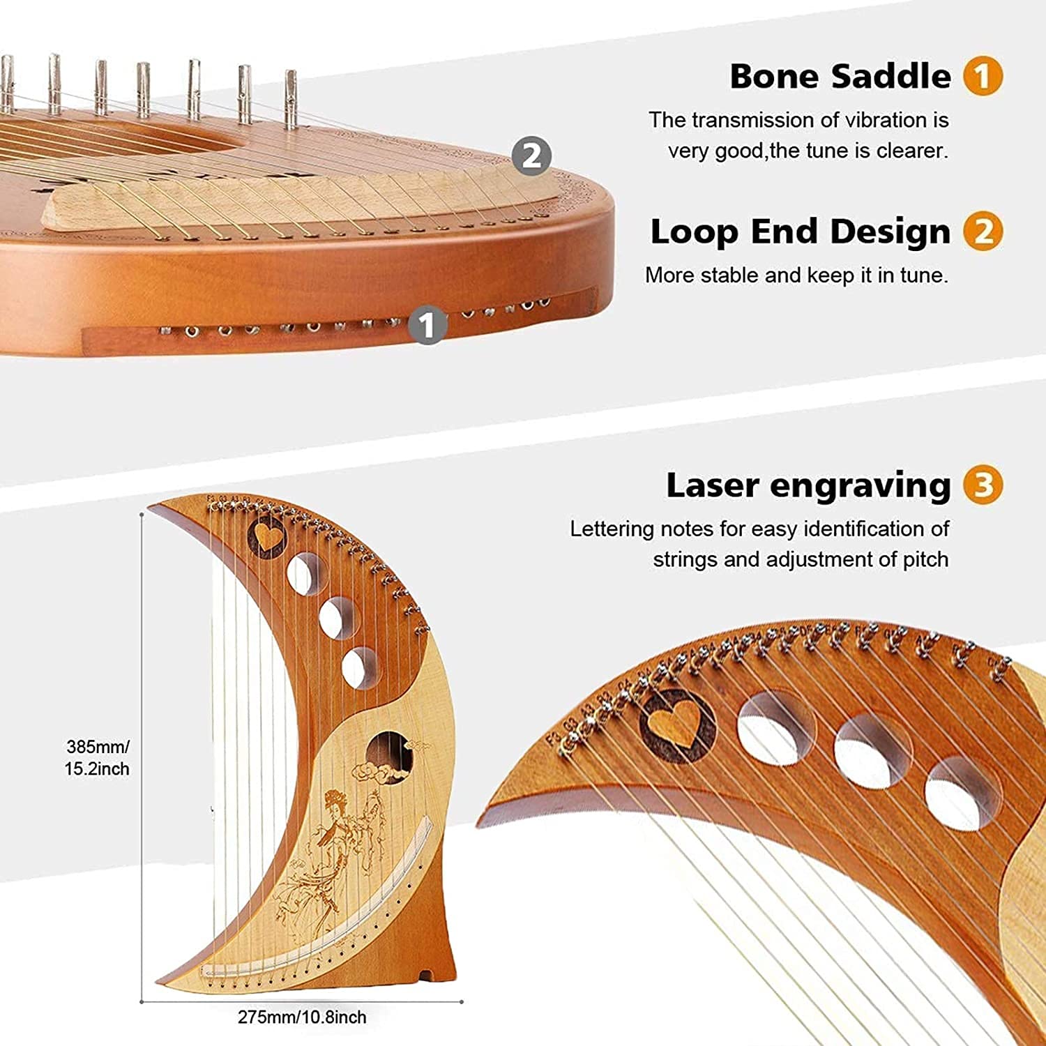 【美品】ハートモデル 22弦 ライアー 51JSxdx5nnL._AC_UF350,
